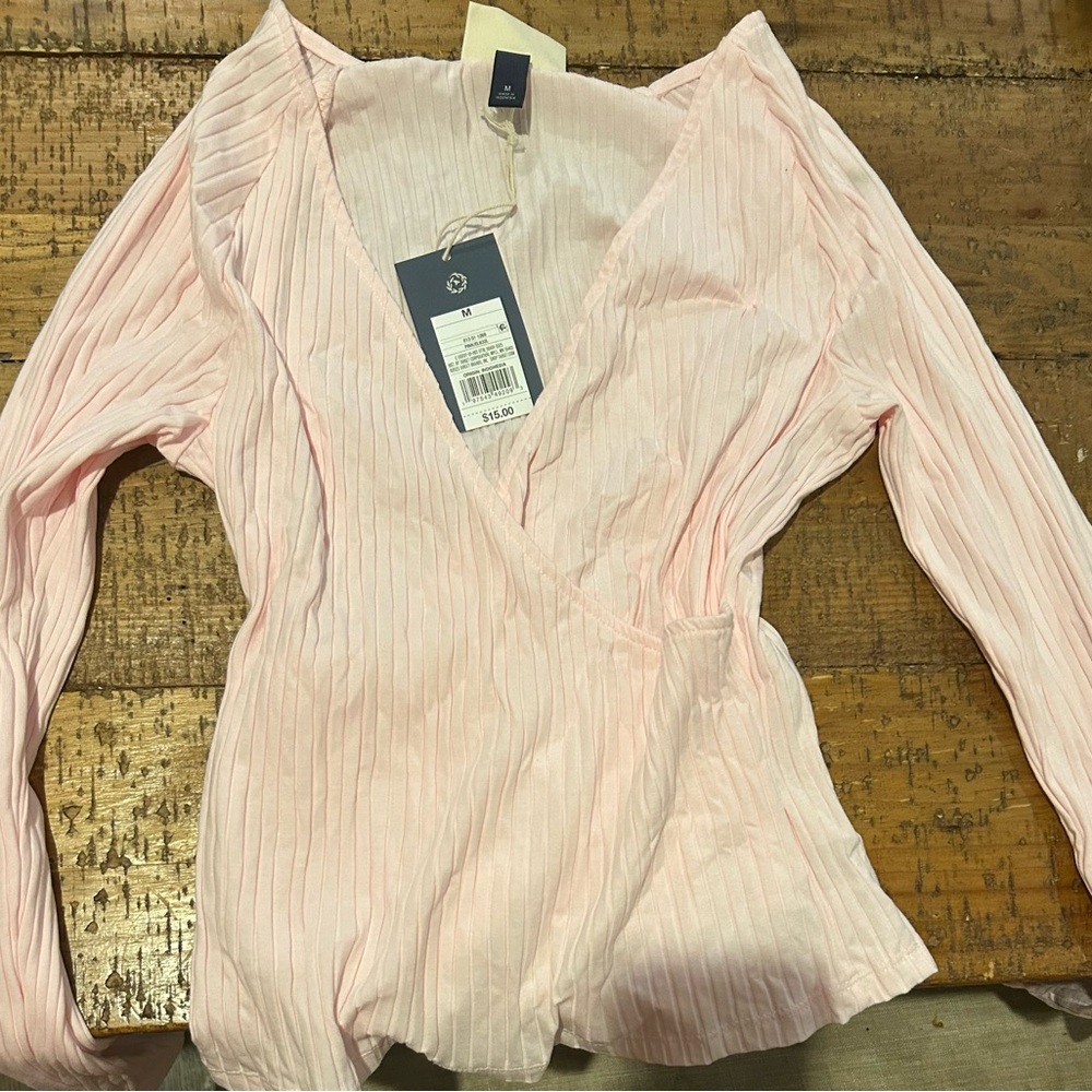 NWT Pink Wrap Shirt